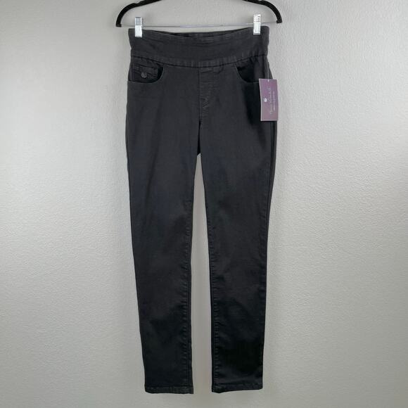 Gloria Vanderbilt Amanda Black Mid-Rise Slim Pull-On Jean Stretch Pants 4/SM NWT - Picture 13 of 14